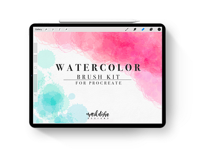 Procreate Watercolor Brush Kit brush digital brush graphic design ipad pro painting photoshop procreate procreate lettering watercolor