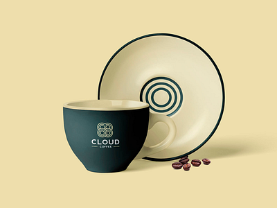 Cloud Coffee brand brand identity circle clean cloud coffee logo logotype