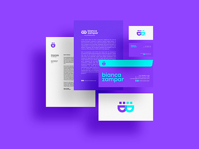 Bianca Zampar Psicopedagoga - Brand identity brand brand identity child education happy kid logo logotype purple