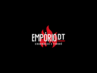 Empório DT - Brand identity barbecue black brand brand identity churrasco fire logo logotype steak terere