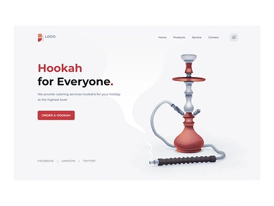 Hookah homepage art homepage hookah illustraion lending order smoke web webdesign website