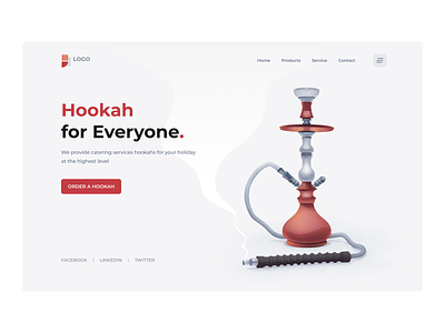 Hookah homepage art homepage hookah illustraion lending order smoke web webdesign website