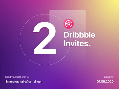 2 Dribbble Invites Giveaway🔥 apple bank card booking design dribbble dribble icon identity illustraion interface invite invite design invites ios mobile motion tickets ui ux video