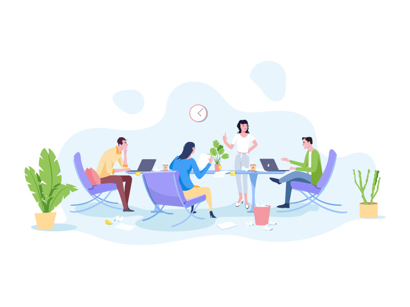 Prototyping discussion time meeting work chair people image illustration prototyping