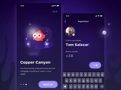 Dribbble Fish concept fish funny illustration login new ocean popular profile registration tutorial water