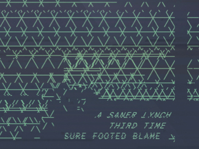 A Saner Lynch geometry glitch poster third time