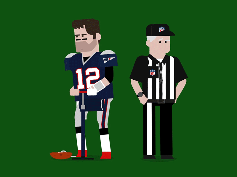 Deflategate football illustration patriots tom brady