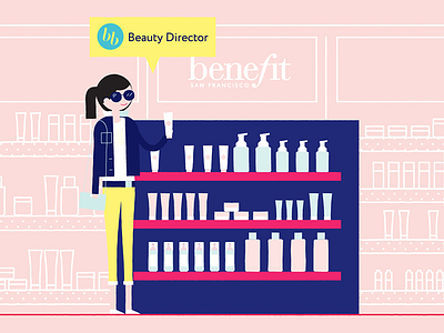 Beauty department beauty character illustration shopping