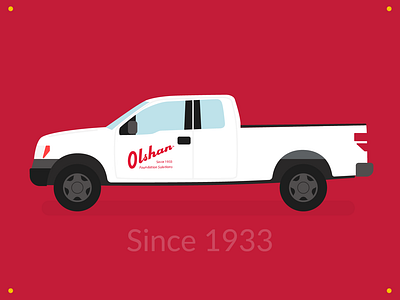 Pick up truck automotive car design illustration transport vector vehicle