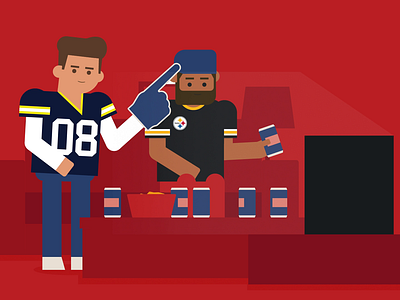 Touchdown! character design fan football illustration nfl sports sunday vector