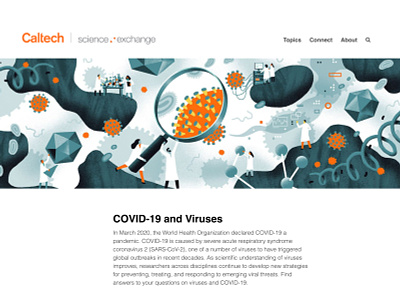Caltech / Understanding COVID-19 coronavirus covid editorial editorial illustration health illustration medicine science technology virus