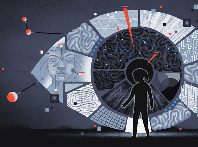 Spectrum / Autism and Blindness autism blindness brain conceptual editorial editorial illustration eye health illustration light science vision