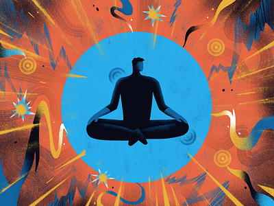 AARP / Autoimmune Disorders calm editorial illustration health illustration medical meditation mindfulness pain wellness yoga