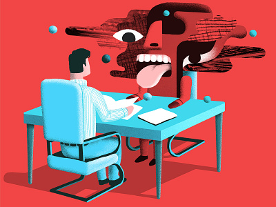 Harvard Business Review / Negotiating with a Liar business editorial editorial art editorial illustration face illustration liar management work