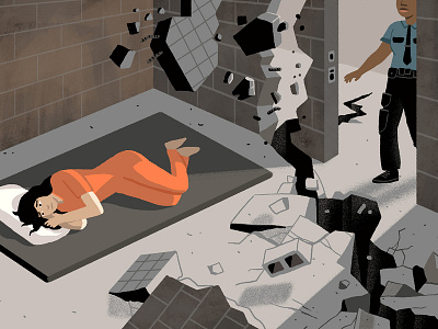 Vice / Mental Health in Prison cell conceptual depression editorial editorial illustration illustration inmate jail justice mental health prison psychology suicide