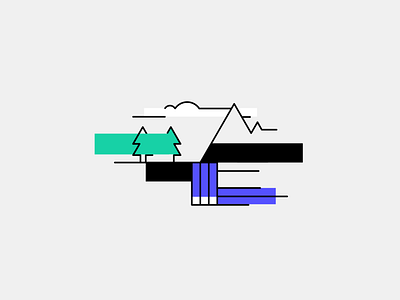Waterfall / Fixed abstract aie clean experiment fixed illustration mountain nature new river simple sky vector waterfall