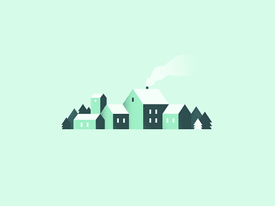 Northern Village illustration inkscape nature new north simple simple design village
