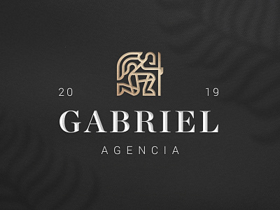 Brand | Agencia GABRIEL 2019 2020 trend agencia agency angel brand branding chilean g gabriel gold golden illustration illustrator logo mark marketing men serif wings