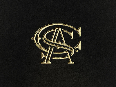 Monogram C. A. Sepúlveda brand branding foil folia gold logo monogram personal second shot