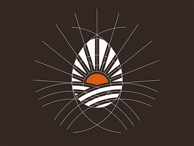 Huevos Coliumo | Branding ai blue brand branding egg grid illustrator logo mark orange