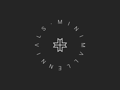 Minimallennials Store | Brand ai black brand branding circle cross logo m mark millennials minimal vector white