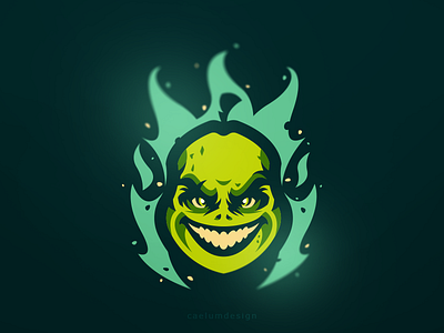 Demonic Pear branding caelum demonic fruit hiwow identity illustration logo mascot