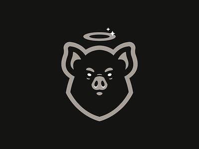 Saint Pig animal branding caelum esport icon identity illustration logo logotype mascot pig sport
