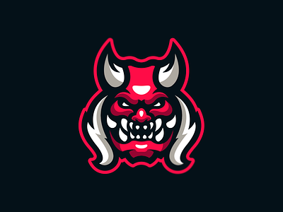 Demon Oni branding caelum demonic esport icon identity illustration logo logotype mascot sport vector