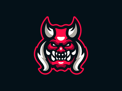 Demon Oni branding caelum demonic esport icon identity illustration logo logotype mascot sport vector