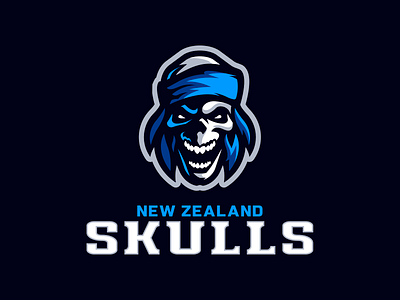 New Zealand Skulls branding caelum esport icon identity illustration logo logotype mascot sport vector
