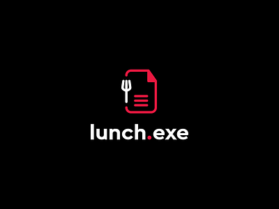 lunch.exe branding branding design caelum design icon identity logo logo design logotype logotype design vector
