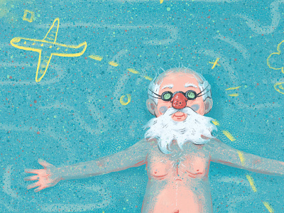 Floating color design gallery illustration illustrations illustrator old painting photoshop series swim