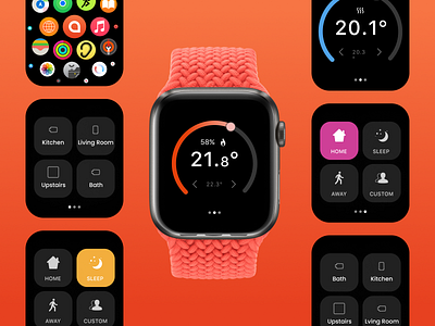 Smart home Thermostat control Apple Watch App by Onur Kuru on