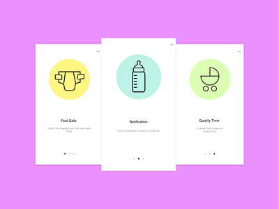 Baby Onboarding dailui dailyui onboard onboarding ui typography ui ux