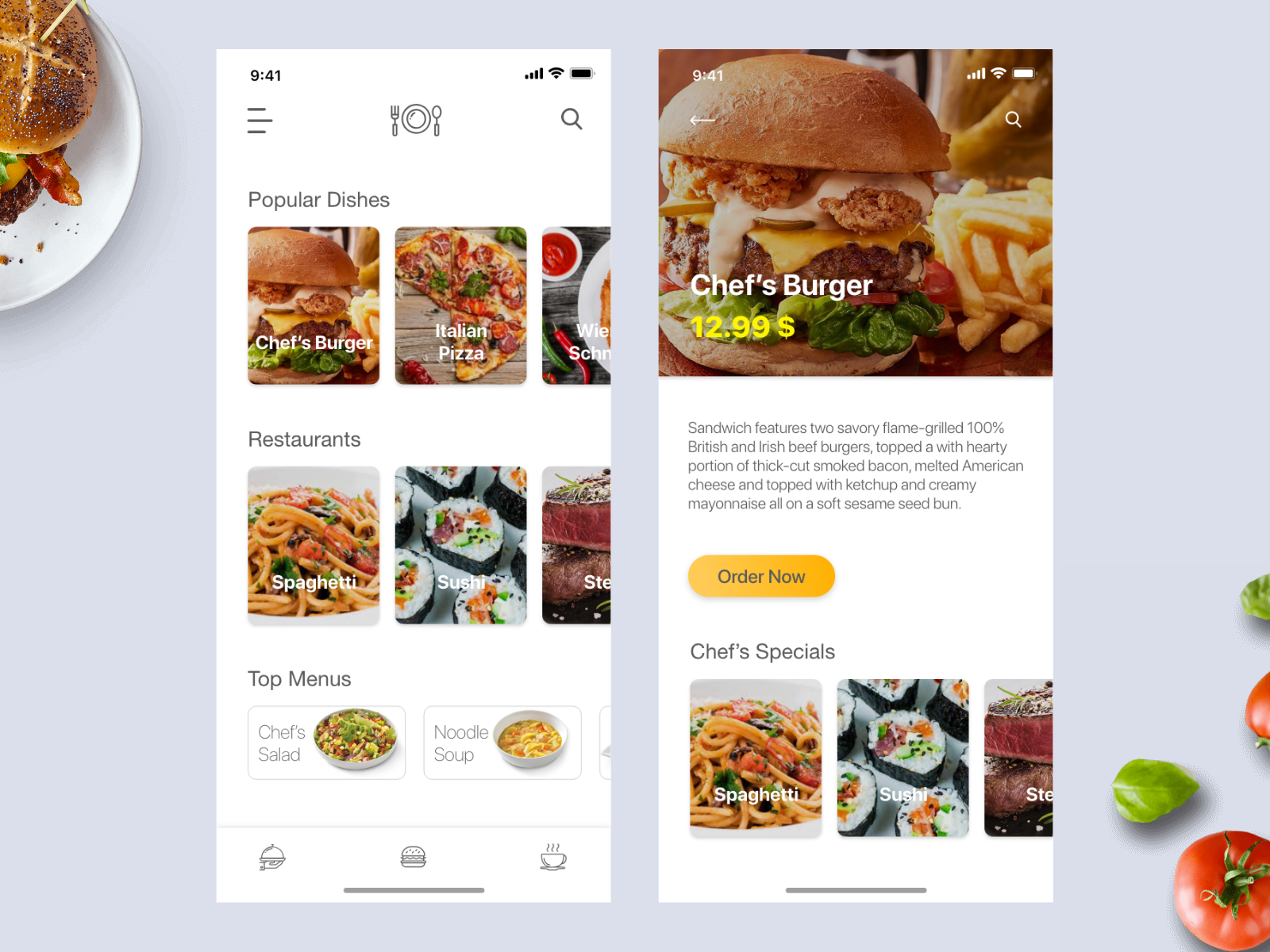 Food App by Onur Kuru on Dribbble