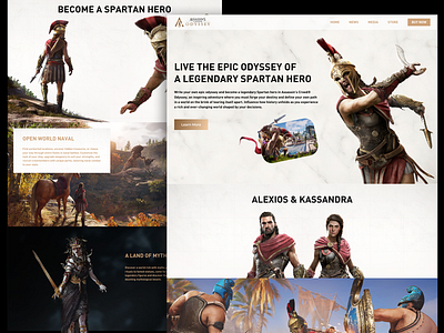 Assassin's Creed Odyssey Web Design Concept