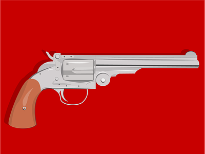 Revolver cowboy digital art gun illustrator pistol ps4 red dead redemption revolver schofield simple six shooter