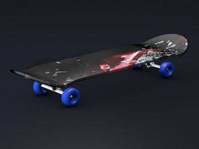 Skateboard 3d cinema4d cinema4dart design graphic design skateboard