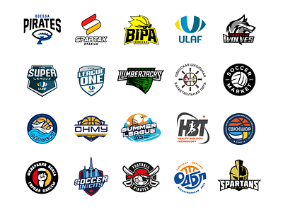 SPORTS LOGO COLLECTION — vol.01 basketball boxing brand branding design football graphic design illustration illustrator logo logotype maskot soccer sport sportdesign sportlogo sportlogodesign sportslogo team vector