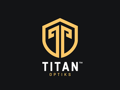 Titan Optiks Brand Design brand branding combination logo design graphic design logo logotype logotypedesign shield symbol t logo titan typography visual identity wordmark
