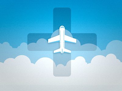 Travel Medical Service illustration medical plane sky vector