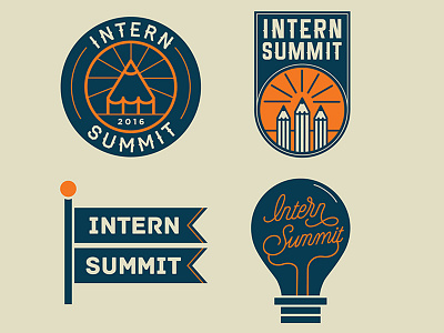 Intern Summit Logo Options badge branding logo summit