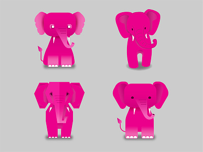 Pink Elephants on Parade character chatbot elephant mascot vector