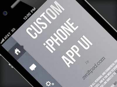 Custom iPhone App UI app custom interface iphone menu nav psd ui