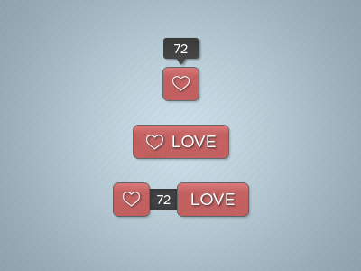 Love Buttons button free like love psd rate ui