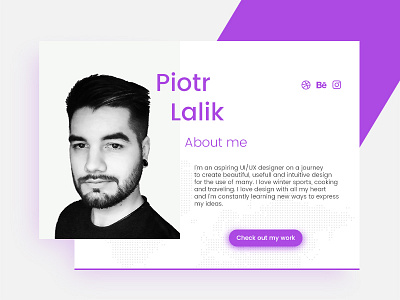 User profile (DailyUi Challenge 006)