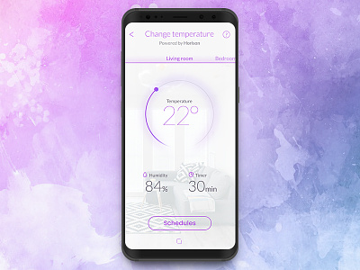 Settings (DailyUi Challenge 007) clean dailyui design designporn elegant productdesign profile purple s8 temperature ui ux