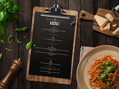 Menu design for a Bistro bistro cuttlery design food menu poligraphy restaurant