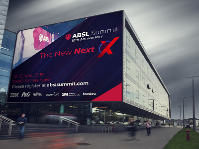 ABSL billboard alternative version absl anniversary architecture billboard brand building event expo summit warsaw