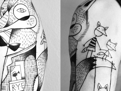 Fox farbenpracht fox germany miriam frank tattoo miriamfrank munich tattoo artist tattoo girl visual art form